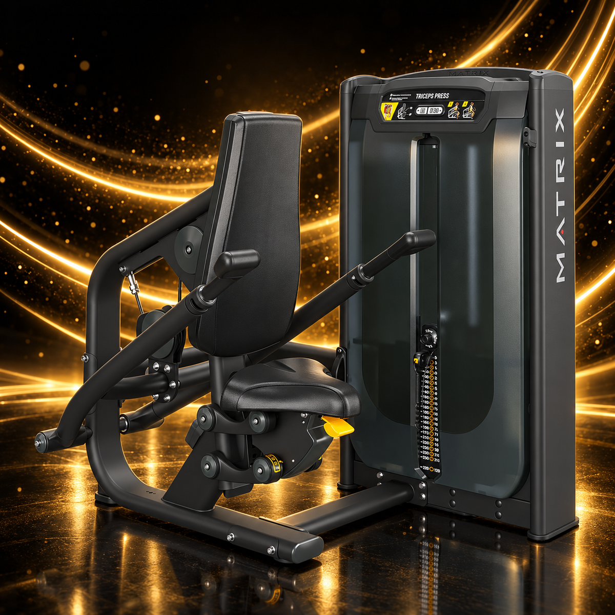 Matrix Fitness G7-S42 Ultra Triceps Press — Appareil Musculation Professionnel — vue de trois quarts