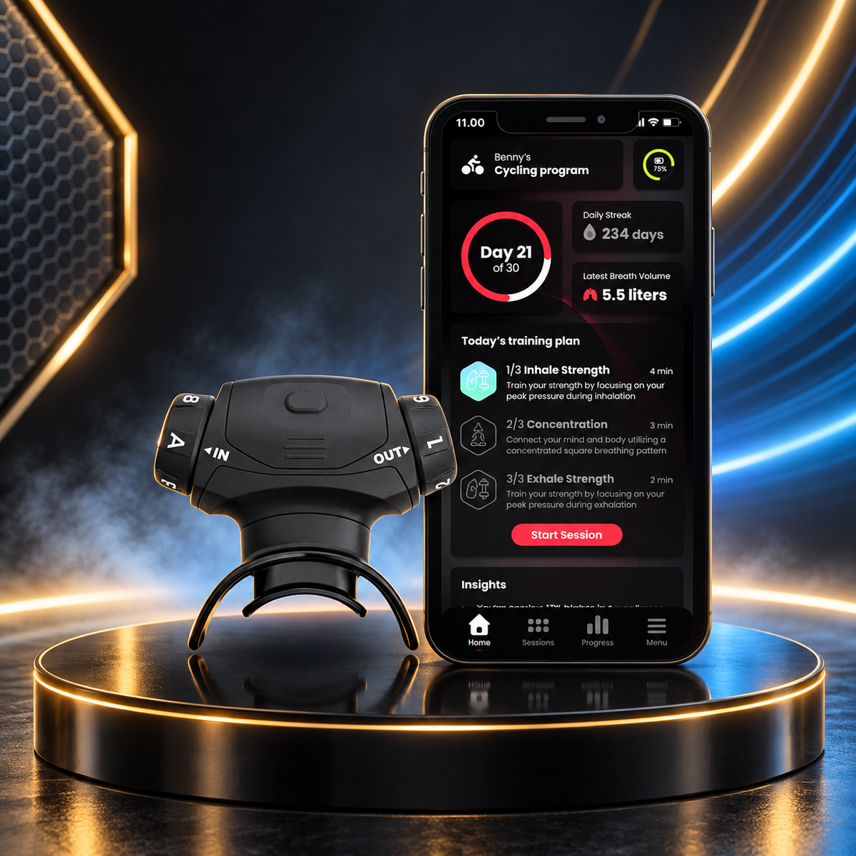 Airofit Elite | Coach respiratoire connecté sport