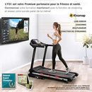 Sportstech Remise de précommande Tapis de Course Pliable et Compact F31- Marque Allemande de qualité - Vidéo Events et APP multijoueur Via écran LCD, Compatible Smartphone 4PS 16km/h