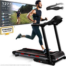 Sportstech Remise de précommande Tapis de Course Pliable et Compact F31- Marque Allemande de qualité - Vidéo Events et APP multijoueur Via écran LCD, Compatible Smartphone 4PS 16km/h