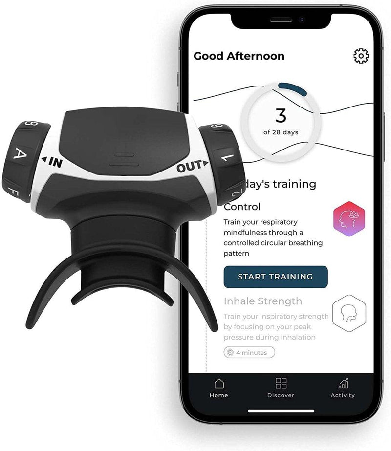 Airofit Active™ Entraîneur Respiratoire et Application de Respiration Guidée - LUXING SPORT