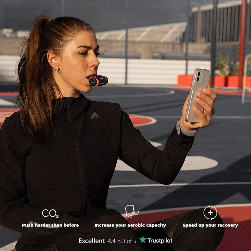 Airofit Pro Appareil d'Entraînement Respiratoire + Application Virtual Breathing Coach | Améliore: capacités pulmonaires et Performances physiques | Entraîneur Musculaire pour athlètes et Tous - LUXING SPORT