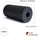 BLACKROLL® STANDARD Rouleau pour Fascia Original (30 x 15 cm), Rouleau de fitness pour automassage du dos et des jambes, Efficace pour l´entrainement fonctionnel, dureté moyenne, Fabriqué en Allemagne - LUXING SPORT