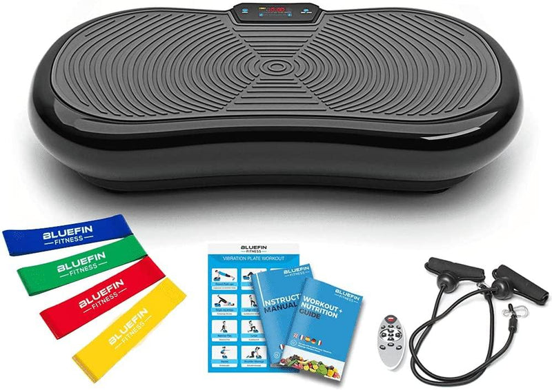 BLUEFIN FITNESS : Plateforme Vibrante Ultra Slim novelle technologie pour SCULPTEZ & TONIFIEZ VOS MUSCLES - SOLUTION FITNESS À DOMICILE COMPLETE -- - LUXING SPORT