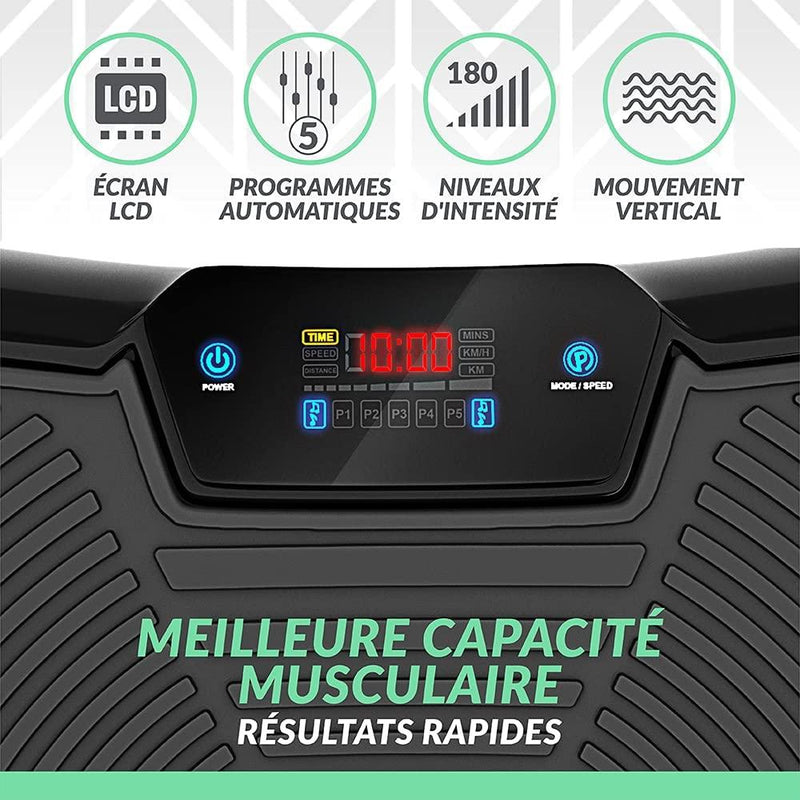 BLUEFIN FITNESS : Plateforme Vibrante Ultra Slim novelle technologie pour SCULPTEZ & TONIFIEZ VOS MUSCLES - SOLUTION FITNESS À DOMICILE COMPLETE -- - LUXING SPORT