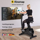 CARE FITNESS - Vélo d'Appartement Motorisé CV-395 - Vélo Droit 24 Programmes d'Entraînement - Masse d'Inertie 12kg - Résistances Magnétique Motorisée - Connectivité Application Mobile/Kinomap - LUXING SPORT