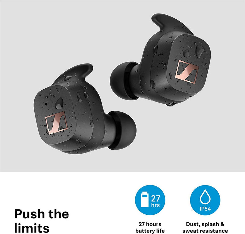 Écouteurs Sennheiser Sport True Wireless - Écouteurs Intra-Auriculaires Bluetooth pour Mode de Vie Actif, Musique et Appel avec Acoustique Adaptable, réduction de Bruit et Batterie de 27 h - LUXING SPORT