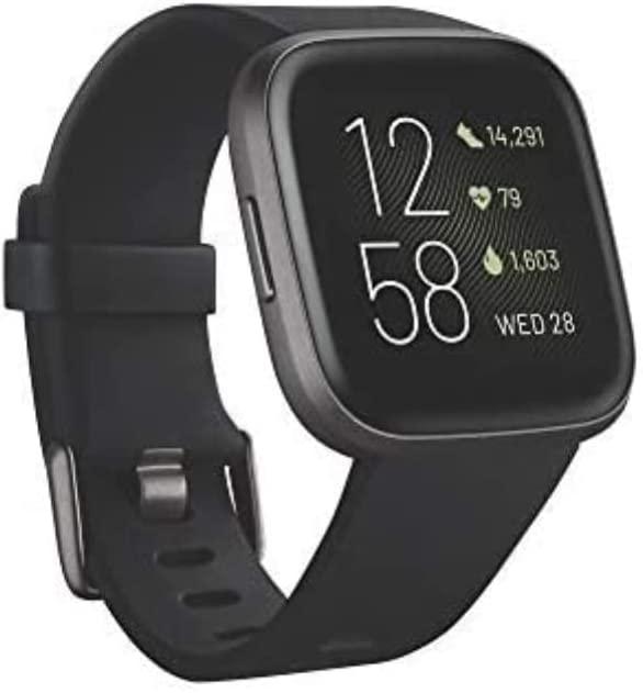 Fitbit Versa 2 : Montre Connectée Forme et Bien-Être avec Contrôle Vocal, Score de Sommeil et Musique, avec Amazon Alexa Intégrée, Mixte Adult, Gris Pierre/Gris Brume, One Size - LUXING SPORT