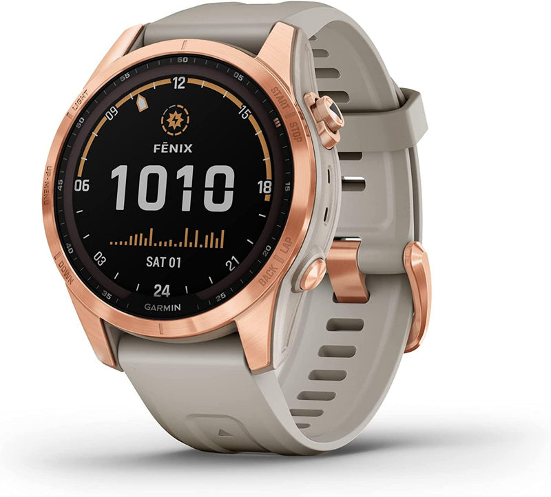 Garmin - fenix 7X, Solar - Montres GPS multisports connectée haute performance - Gray avec bracelet noir – Boitier 51 mm - LUXING SPORT