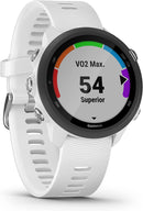 Garmin Forerunner 245 Music - Montre GPS Multi-activité de Running - Boîtier 42 mm Blanc - LUXING SPORT