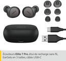 Jabra Elite 7 Pro Écouteurs Bluetooth intra auriculaires - Écouteurs à réduction de bruit active réglable True Wireless - Design compact - Jabra MultiSensor Voice pour des appels clairs - Noir titane - LUXING SPORT