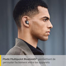 Jabra Elite 7 Pro Écouteurs Bluetooth intra auriculaires - Écouteurs à réduction de bruit active réglable True Wireless - Design compact - Jabra MultiSensor Voice pour des appels clairs - Noir titane - LUXING SPORT