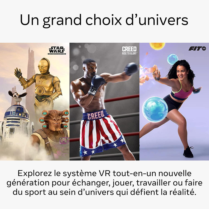 Meta Quest 2 - Casque de réalité virtuelle tout-en-un dernière génération - LUXING SPORT