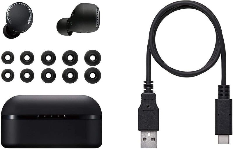 Panasonic Ecouteurs true wireless RZ-S500WE-K I HP 8mm Double réduction de bruits Bluetooth Touch sensor Charge rapide Activation assistant vocal Alexa buitl-in IPX4 noir - Version Française - LUXING SPORT