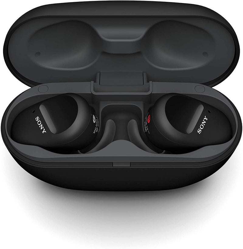 Sony WF-SP800N Ecouteurs sans fil bluetooth à réduction de bruit numérique, avec arcs de stabilisation pour le sport - LUXING SPORT