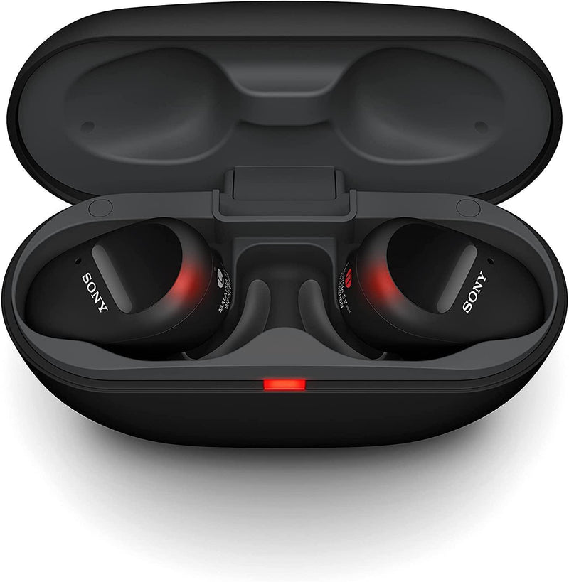Sony WF-SP800N Ecouteurs sans fil bluetooth à réduction de bruit numérique, avec arcs de stabilisation pour le sport - LUXING SPORT