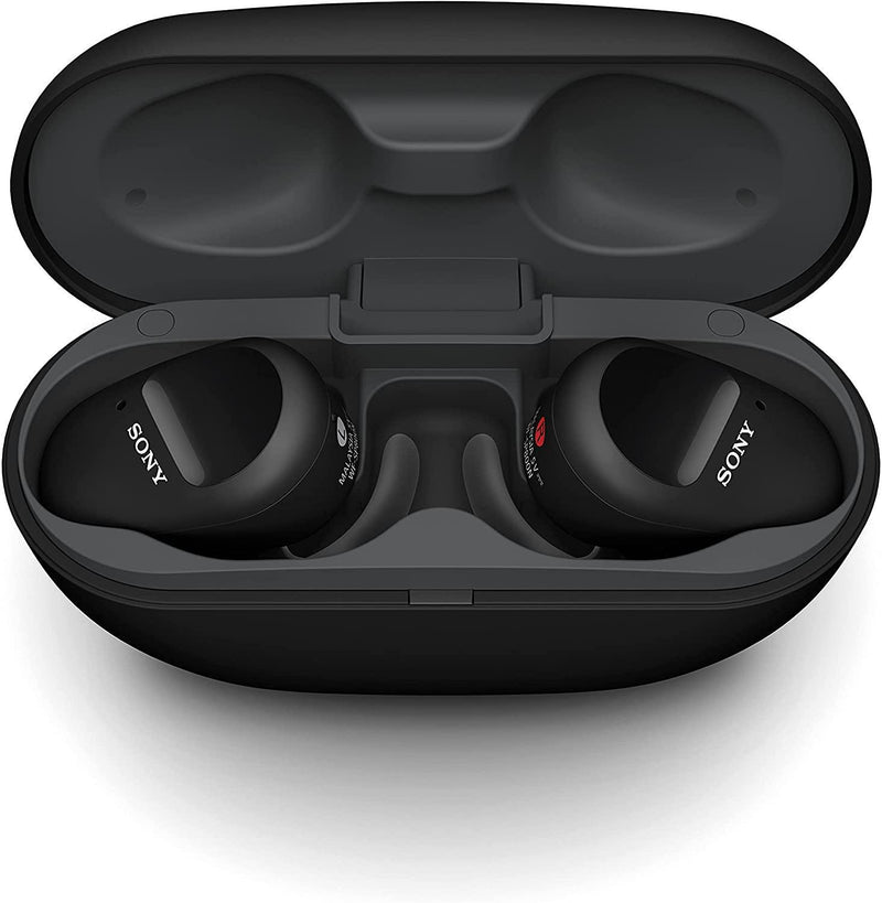 Sony WF-SP800N Ecouteurs sans fil bluetooth à réduction de bruit numérique, avec arcs de stabilisation pour le sport - LUXING SPORT