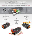 Sportstech VP400 Plateforme Vibrante Oscillante Professionnelle Fitness avec Technologie de Vibration 4D, fréquence jusqu'à 40Hz avec Design courbé, 2 puissants Moteurs + télécommande + écran Tactile - LUXING SPORT