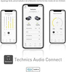 Technics EAH-AZ60 I Ecouteurs Bluetooth Sans Fil (HP 8mm, Réduction de Bruit, Son Hi-Res, Appels Haute Qualité, 8 Mic., BT 5.2 Multipoint, Autonom. 24h, Charge rapide, IPX4) Noir - Version Française - LUXING SPORT