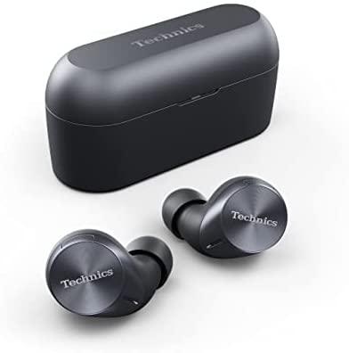 Technics EAH-AZ60 I Ecouteurs Bluetooth Sans Fil (HP 8mm, Réduction de Bruit, Son Hi-Res, Appels Haute Qualité, 8 Mic., BT 5.2 Multipoint, Autonom. 24h, Charge rapide, IPX4) Noir - Version Française - LUXING SPORT