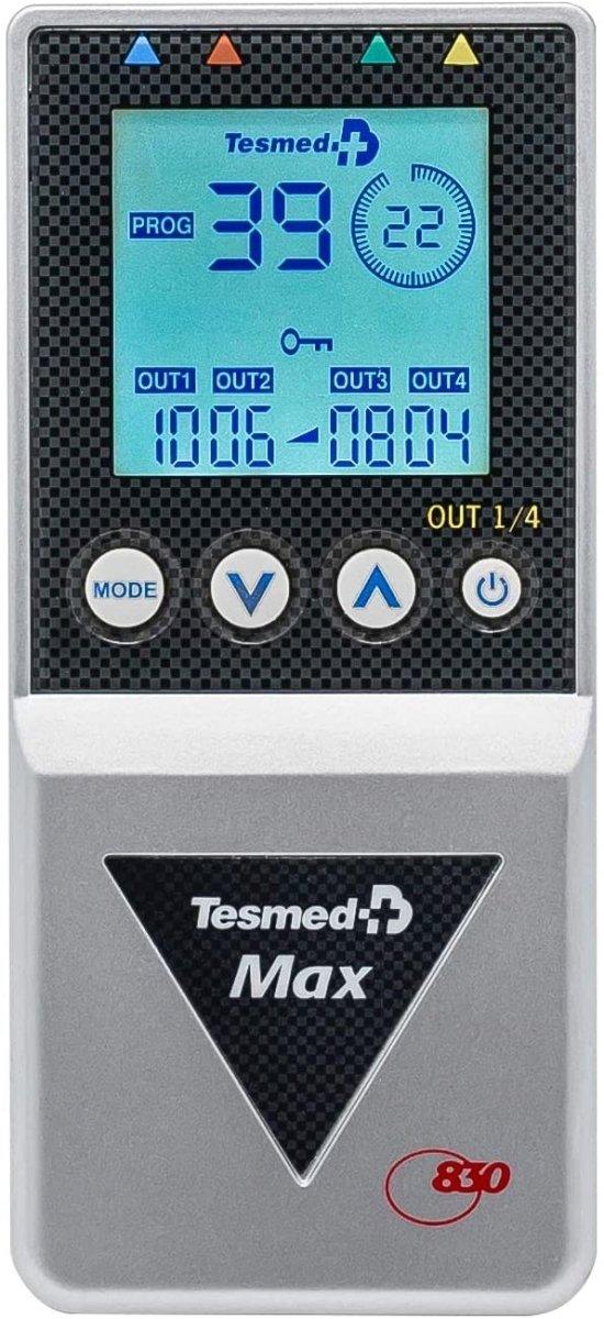 Tesmed Max 830 électrostimulateur musculaire professionnel avec 20 électrodes - 220 types de traitements - 99 programmes- abdominaux, ems, waims, massage tens - LUXING SPORT